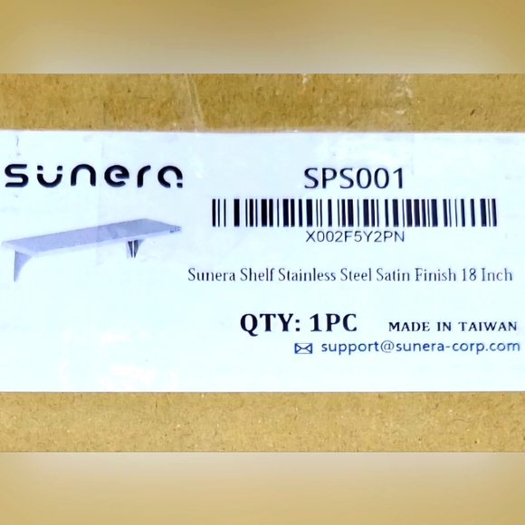 Sunera Shelf Stainless Steel Satin Finish 18 Inch - Picture 7 of 7